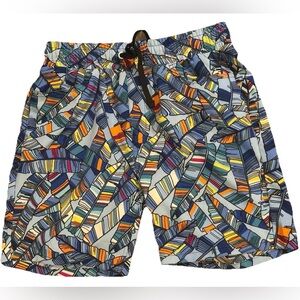 Good Vibes By Drill Clothing Casual Athletic Shorts Men’s Size M Tropical Print